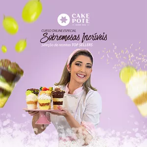 Imagem de capa para o Curso online Sobremesas Incríveis:  Receitas TOP SELLERS com Silvia Melo