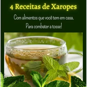 Imagem de capa para o Ebook 4 Receitas de Xaropes (Simples, para tosse, com alimentos que temos em casa).