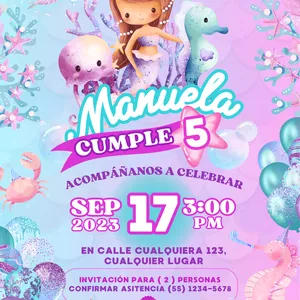 Imagen de portada para Ebook Invitación para Niñas – Fiesta Nivel Princesa 💖