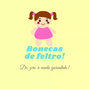 Imagem de capa para o Curso online BONECAS DE FELTRO: DO ZERO À VENDA GARANTIDA!