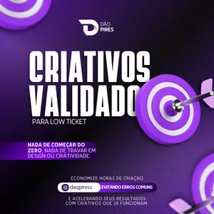 Imagem de capa para o Curso online Criativos Validados para Low Ticket