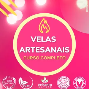 Imagem de capa para o Ebook Curso de Velas Artesanais Enkanto Nature