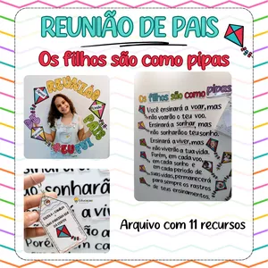 Imagem de capa para o Ebook KIT REUNIÃO DE PAIS - OS FILHOS SÃO COMO PIPAS 
