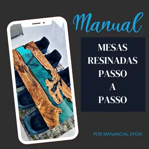 Imagem de capa para o Ebook MANUAL PASSO A PASSO PARA APLICAÇÃO DE RESINAS EM MESAS (revestimento e preenchimento)
