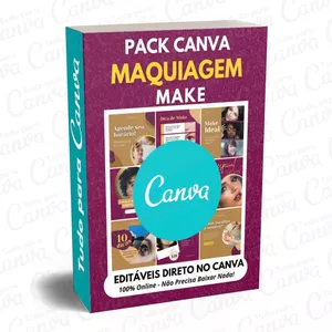 Imagem de capa para o Curso online Canva Pack Editável - Maquiagem Make + 5 Kits Bônus