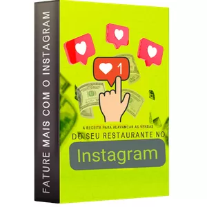 Imagem de capa para o Ebook E-book: Alavanque as vendas do seu restaurante através do instagram.