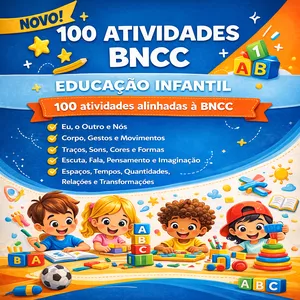 Imagem de capa para o Ebook 100 ATIVIDADES DE ACORDO COM A BNCC - EDUCAÇÃO INFANTIL