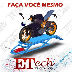 Imagem de capa para o Ebook ELEVADOR HIDRÁULICO DE MOTOCICLETAS RAMPA PARA MOTOS 450Kg - PROJETO