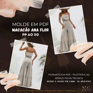 Imagem de capa para o Curso online ✨NS Molde em PDF - Macacão Ana Flor ID 3647727 [PP ao XG]✨