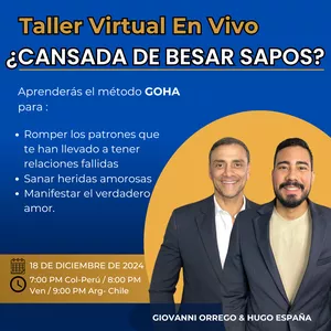 Imagen de portada para Evento online ¿Cansada de Besar Sapos?