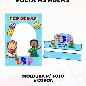 Imagem de capa para o Ebook Volta as Aulas Moldura e Coroa