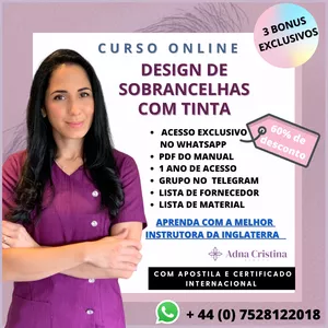 Imagem do curso Design de Sobrancelhas com Tinta