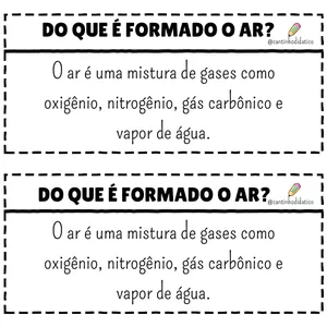 Imagem de capa para o Ebook ATIVIDADE - DO QUE É FORMADO O AR