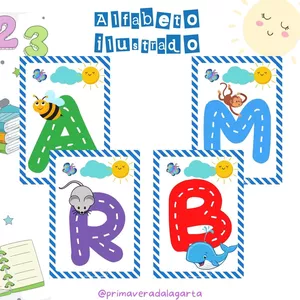 Imagem de capa para o Ebook Alfabeto ilustrado (letras bastão)