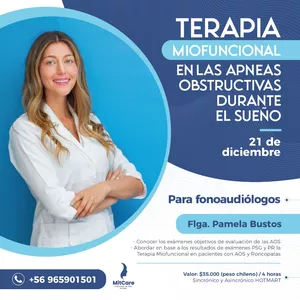 Imagen de portada para Curso online CURSO BREVE  EN TERAPIA MIOFUNCIONAL EN LAS APNEAS OBSTRUCTIVAS DURANTE EL SUEÑO
