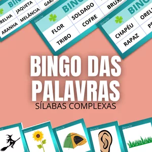 Imagem de capa para o Ebook Bingo das Palavras, Sílabas Complexas (Recurso Pedagógico)