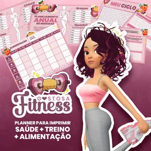 Imagem de capa para o Ebook Gostosa Fitness - Planners de saúde, alimentação e treino