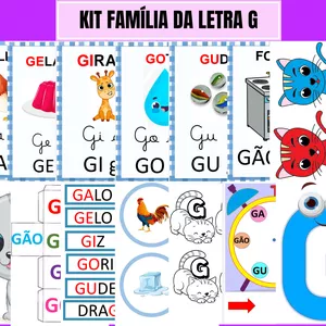 Imagem de capa para o Ebook KIT FAMÍLIA SILÁBICA  DA LETRA G