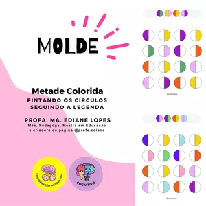 Imagem de capa para o Ebook Arquivo para Imprimir_Metade Colorida: Pintando os círculos seguindo a legenda