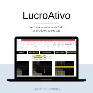 Imagem de capa para o Ebook Planilha LucroAtivo | Precificação Correta