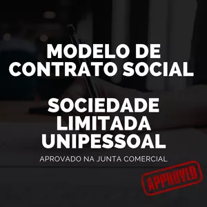 Imagem de capa para o Ebook Modelo de Contrato Social para Sociedade Limitada Unipessoal