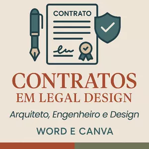 Imagem de capa para o Curso online PACK CONTRATOS em LEGAL DESIGN: Arquiteto, Engenheiro e Designer de Interiores