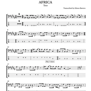 Main image of product AFRICA (TOTO) Bass Score & Tab Lesson