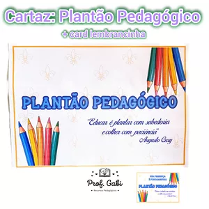 Imagem de capa para o Ebook Cartaz Plantão Pedagógico 