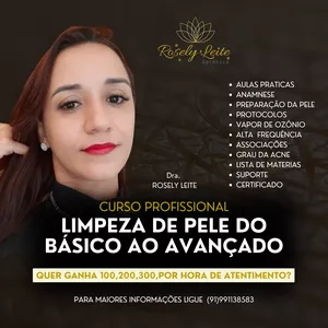 Imagem de Curso Limpeza de Pele Profissional Do Básico ao Avançado : Do Zero à Carreira de Sucesso criado por Rosely leite de sousa na hotmart