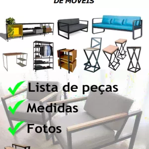 Imagem de capa para o Ebook Projeto móveis Metalon:+300 projetos industriais 