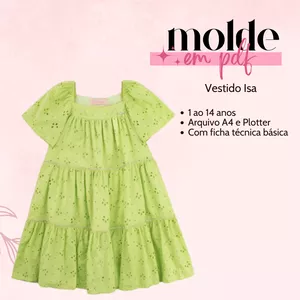 Imagem de capa para o Ebook molde vestido Isa