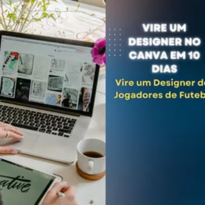 Imagem de capa para o Ebook Design para Jogadores: Domine o Canva em 10 Dias!