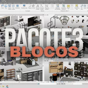 Imagem de capa para o Curso online Pacote 3 Blocos Revit Alta Qualidade