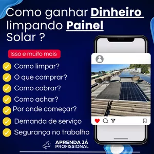 Imagem de capa para o Ebook COMO GANHAR MUITO DINHEIRO LIMPANDO PAINÉL SOLAR?