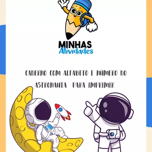 Imagem de capa para o Ebook Caderno do Astronauta com Alfabeto para Imprimir