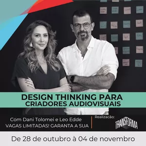 Imagem de capa para o Curso online Design Thinking para Criadores Audiovisuais