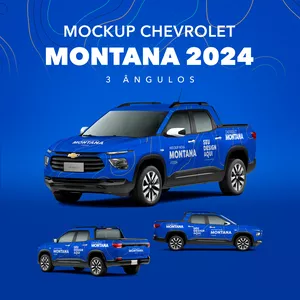 Imagem de capa para o Ebook MOCKUP CHEVROLET NOVA MONTANA 2024 - 3 ÂNGULOS