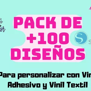 Imagen de portada para Curso online PACK de Diseños para  personalizar con Vinil Adhesivo y Vinil Textil 
