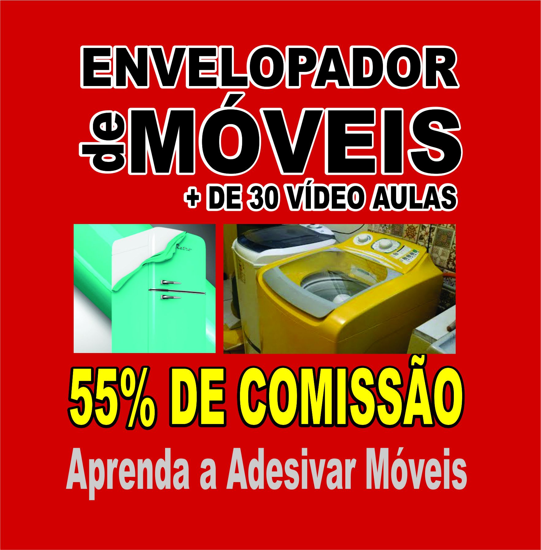 Curso Curso de Envelopamento de Geladeira / Móveis e Eletrodomésticos.