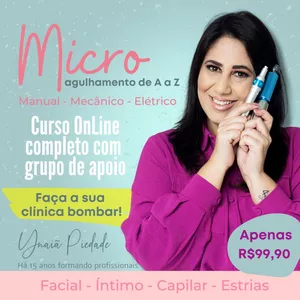 Imagem do curso Curso Microagulhamento Online Com Certificado  de A-Z 