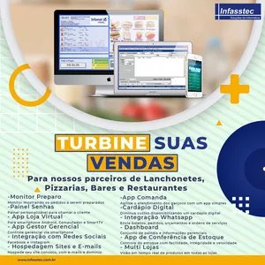 Imagem de capa para o Curso online Sistema para Lanchonetes, Pizzarias, Bares e Restaurantes.