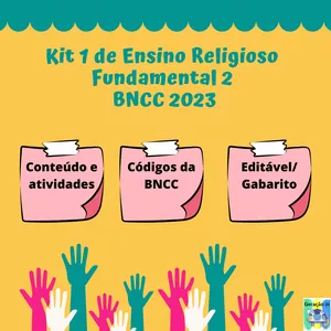 Imagem de capa para o Ebook KIT 1 ATIVIDADES DE ENSINO RELIGIOSO EDITÁVEIS 2023