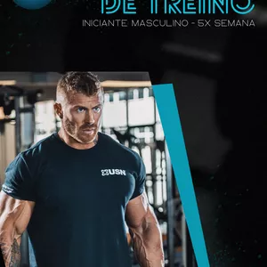 Imagem de capa para o Ebook TREINO DE MUSCULAÇÃO PARA HOMENS INICIANTES