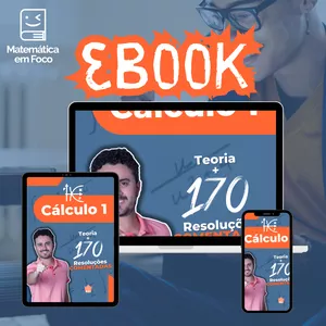 Imagem de capa para o Ebook Curso Cálculo 1 em PDF: 174 páginas com 173 questões comentadas