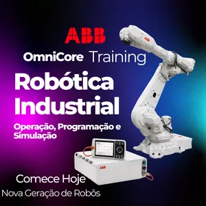 Imagem de capa para o Curso online Robótica Industrial ABB OmniCore - Operação, Programação e Simulação