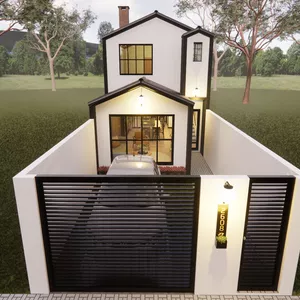 Imagem de capa para o Ebook PLANTA DE SOBRADO PEQUENO COM 2 QUARTOS  SUÍTE, COZINHA COM ILHA, ÁREA GOURMET, PISCINA  LOTE 5X25