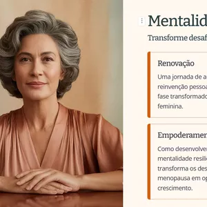 Imagem de capa para o Ebook *Mentalidade Forte Na Menopausa