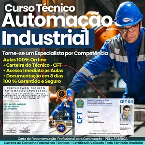 Imagem do curso Curso Técnico de Automação Industrial por Competência (Video Aulas + Ebook)