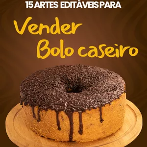 Imagem de capa para o Ebook 15 ARTES PARA VENDER BOLO CASEIRO