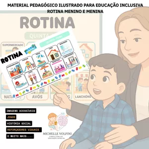 Imagem de capa para o Ebook Kit Visual de Rotina – Menino e Menina